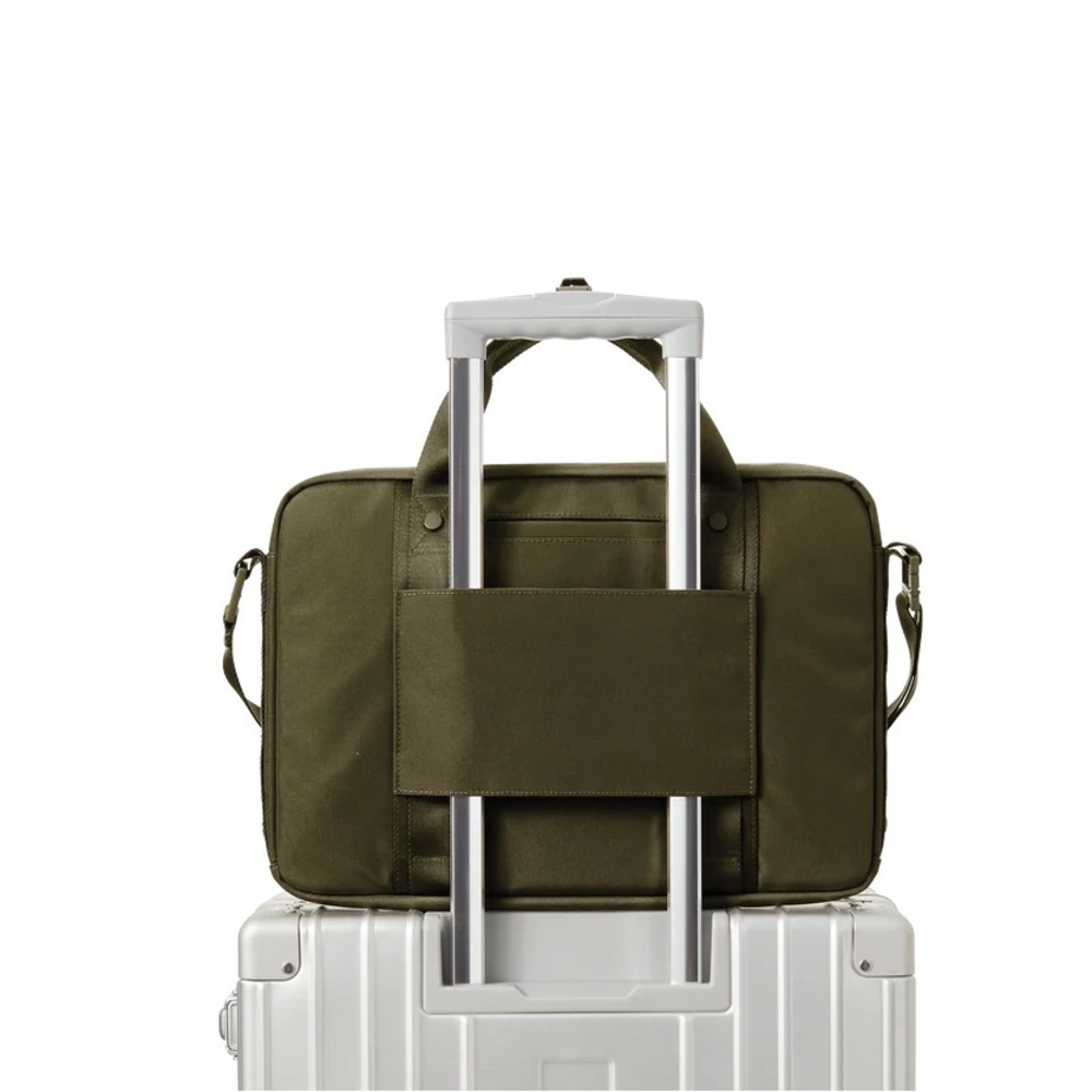 Dagne Dover Neoprene Laptop Bag in Dark Moss - Picture 11 of 12